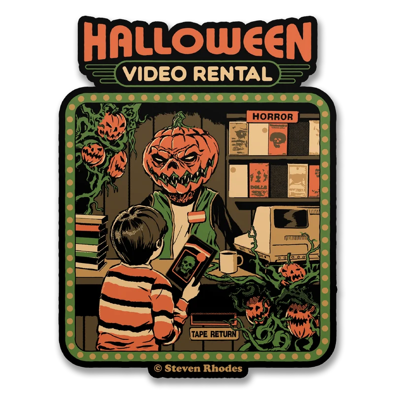 Steven Rhodes - Halloween Video Rental Sticker