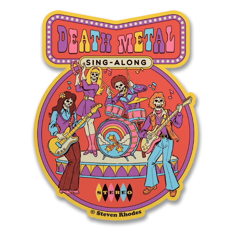 Steven Rhodes - Death Metal Sing-Along Sticker