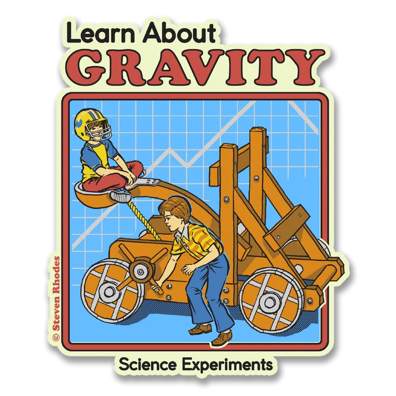 Steven Rhodes - Learn About Gravity Sticker