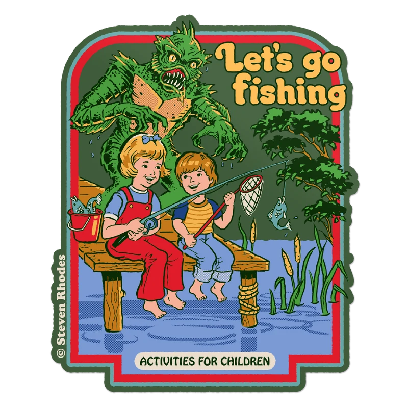 Steven Rhodes - Let's Go Fishing Sticker