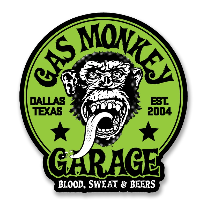 Gas Monkey Garage - Green Logo Sticker