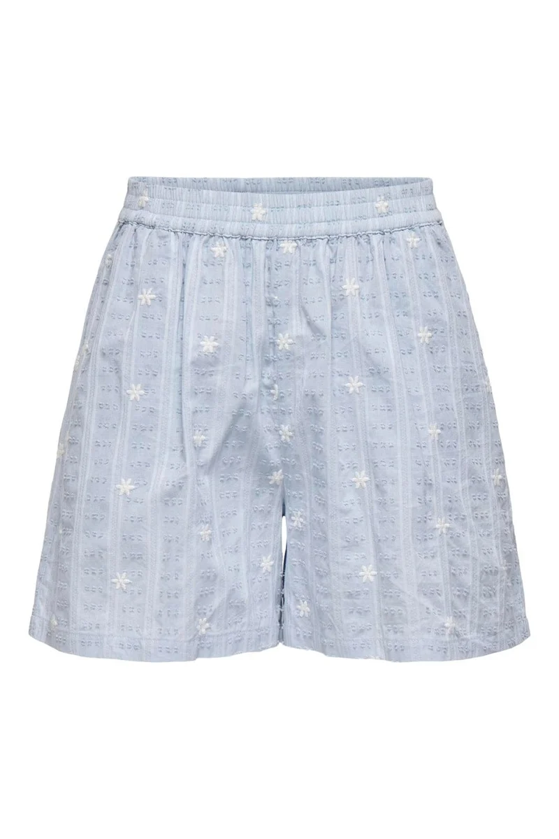 JDY - Jdyfia Embroidery Shorts - 5039806 Cashmere Blue Small Flower Emb