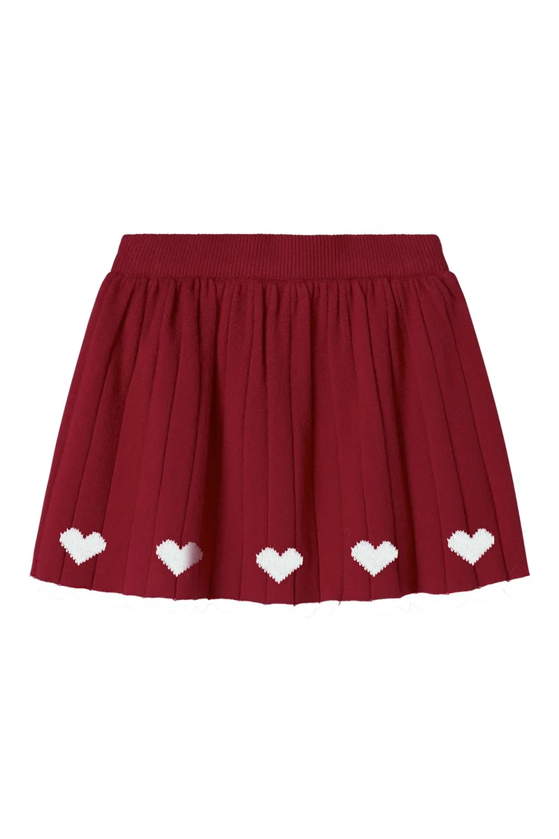 Name It - Nmfralbos Knit Skirt - 5158241 Red Dahlia