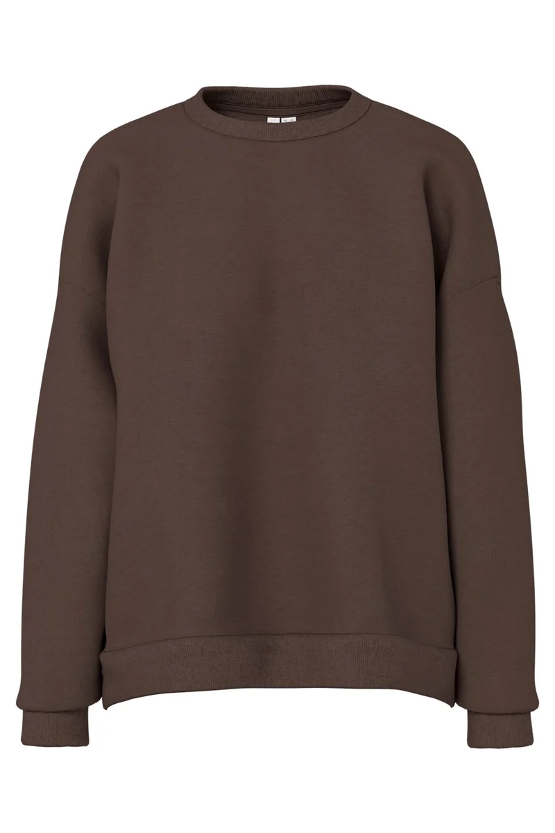 Pieces - Pcchilli Ls Loose Fit Sweat Top - 5102387 Hot Fudge
