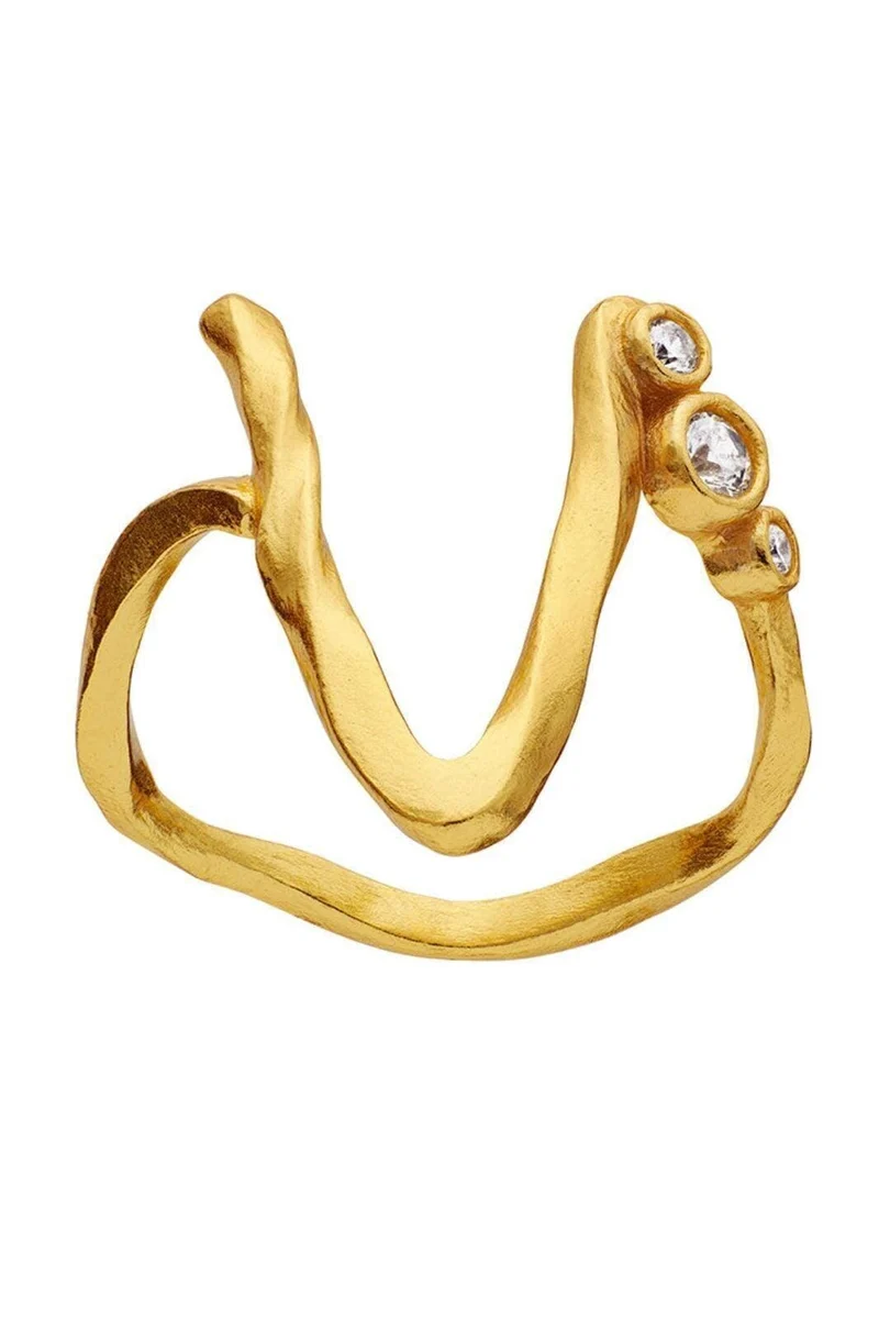 Maanesten - V Alphabet Ring - 4948a