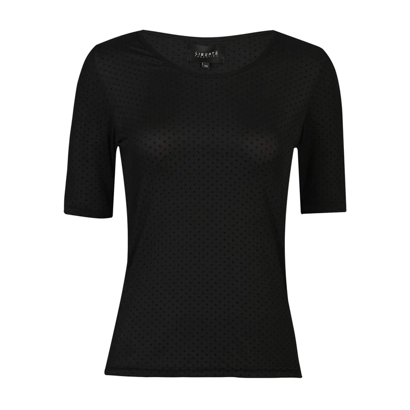 Liberte - Mesh Ss Tshirt, Dot 22011 - Black