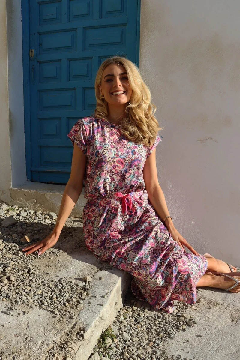 Liberte - Alma-U-Tshirt 9581 - Pink Paisley