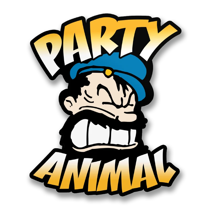 Brutus The Party Animal Sticker
