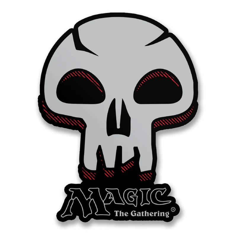 Black Mana Skull Sticker