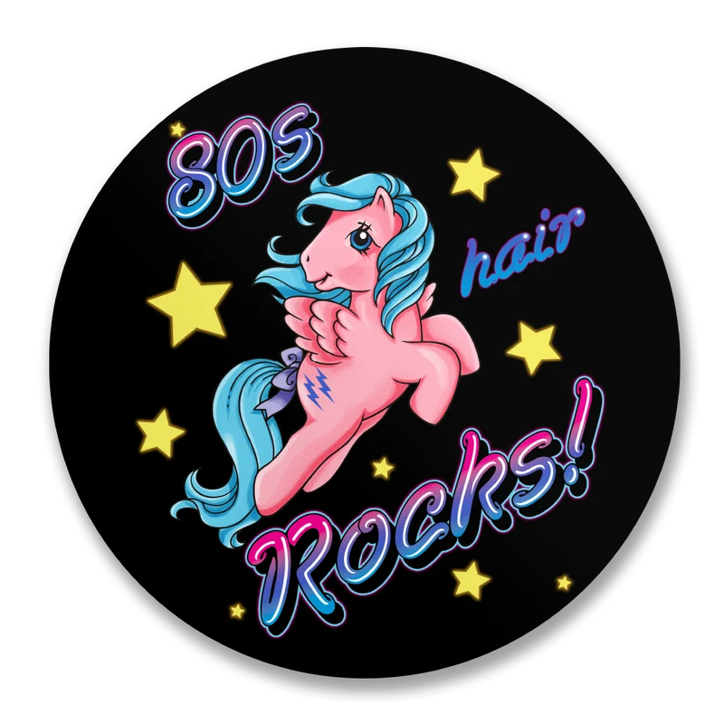 80's Hair Rocks Sticker