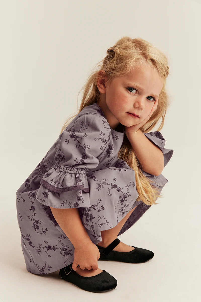 Kids lilac floral dress