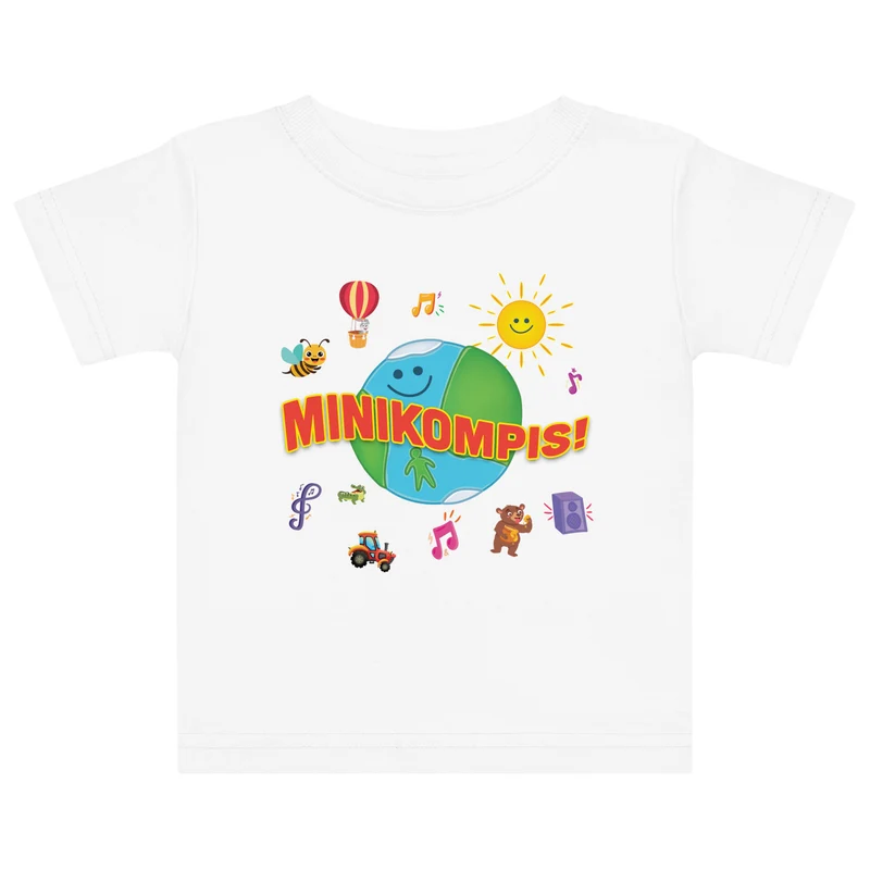 Baby T-shirt Minikompisarna! Svart/Vit/Rosa