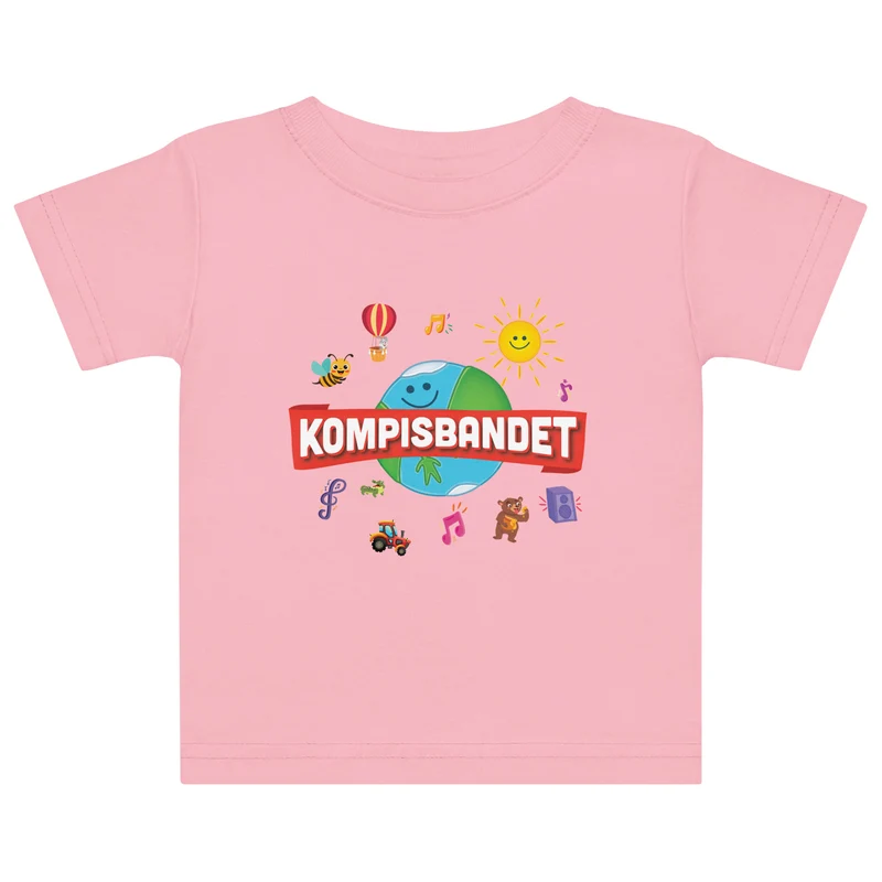 Baby T-shirt Kompisbandet! Svart/Vit/Rosa
