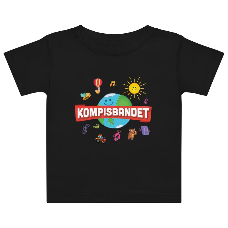 Baby T-shirt Kompisbandet! Svart/Vit/Rosa