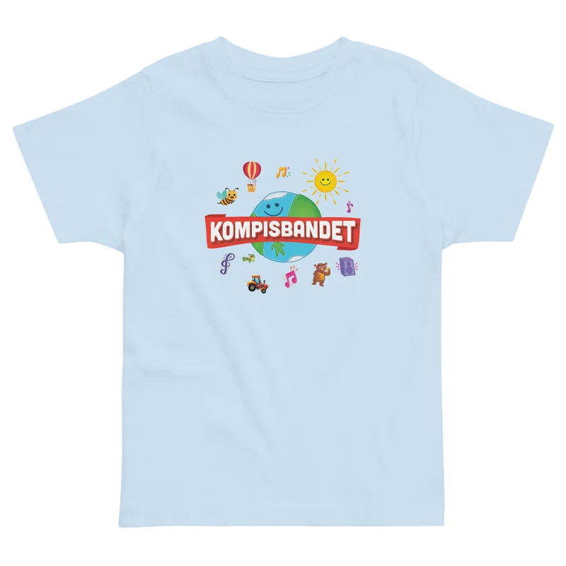 Barn T-shirt Kompisbandet Svart/Vit/Rosa/Ljusblå
