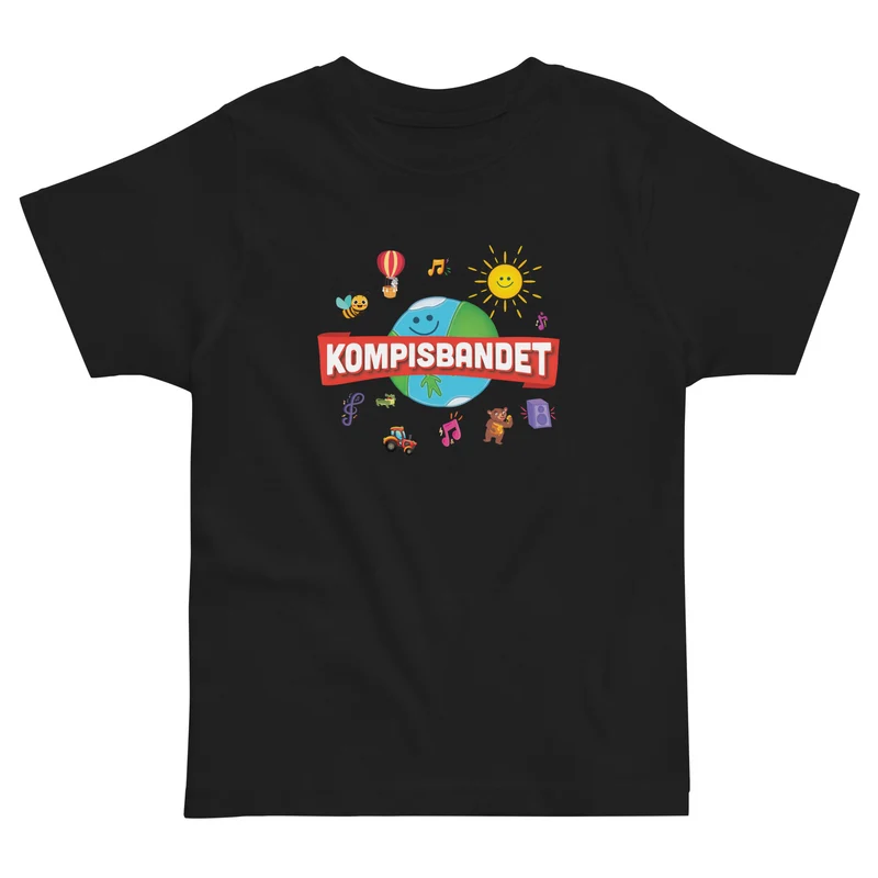 Barn T-shirt Kompisbandet Svart/Vit/Rosa/Ljusblå