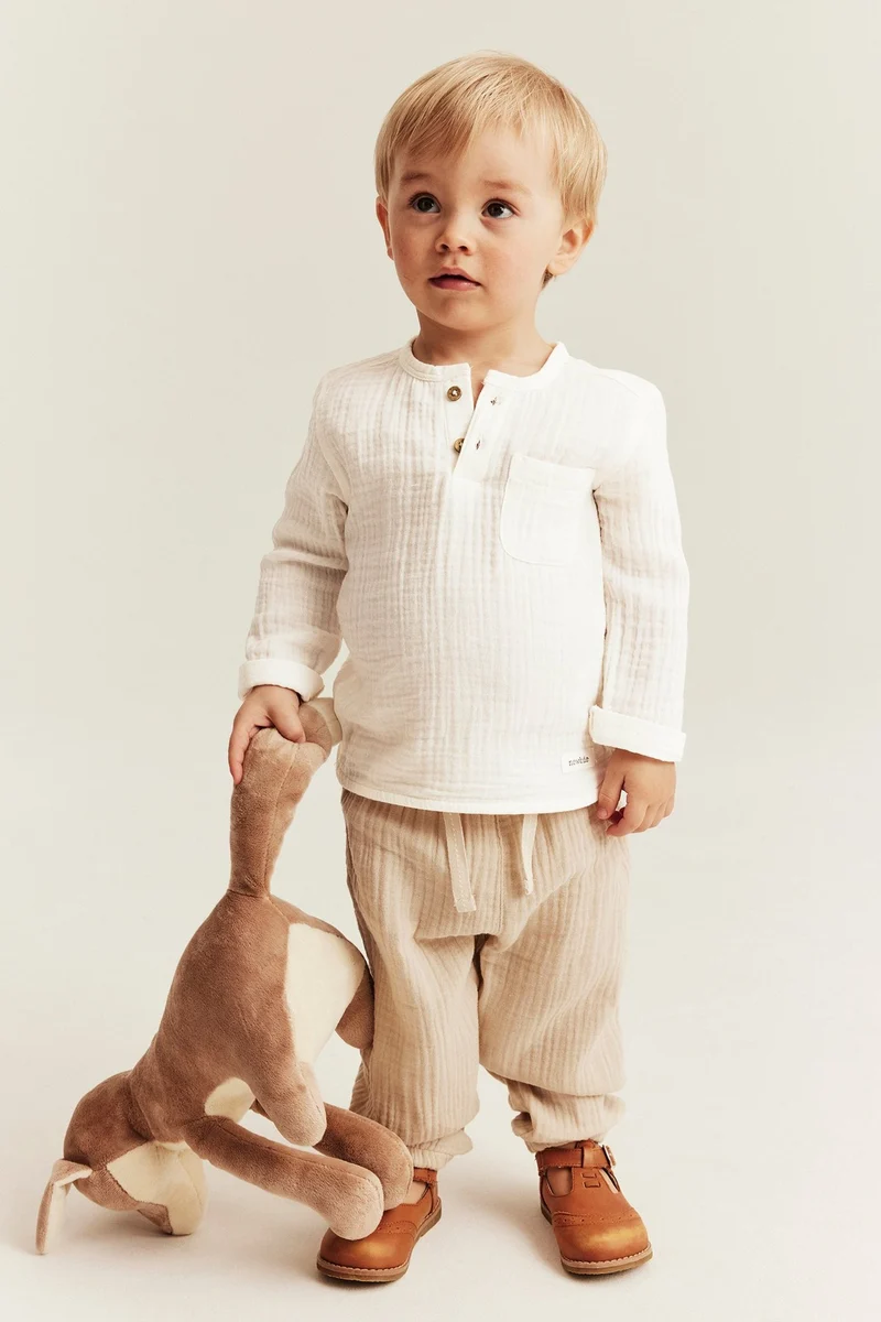 Baby long sleeve muslin top