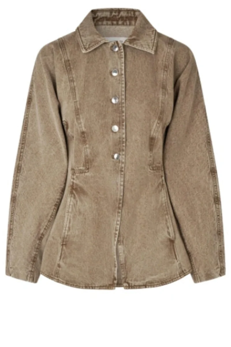 Second Female - Isana Fitted Denim Jacket 61291 - 6016 Camel