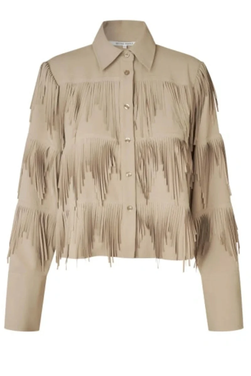 Second Female - Dancing Cropped Shirt 60230 - 6004 Chinchilla