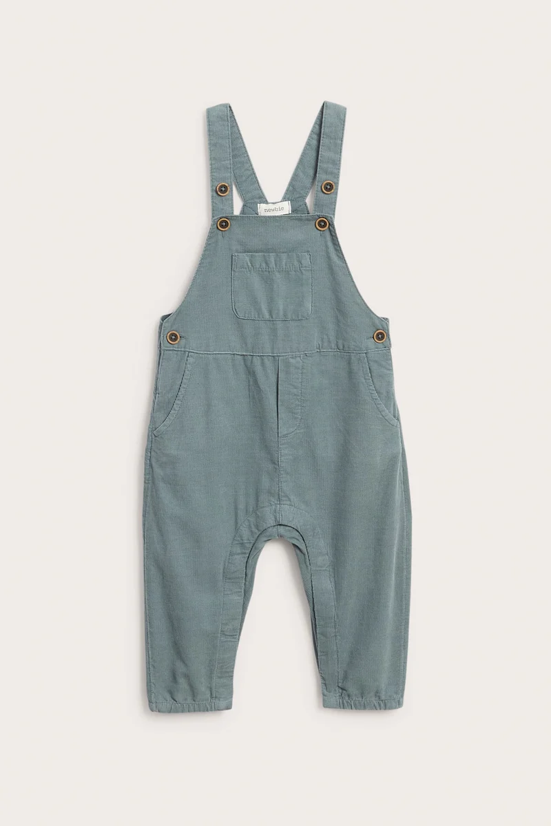 Baby turquoise corduroy dungarees