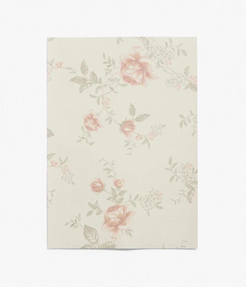 Rose Garden beige wallpaper sample