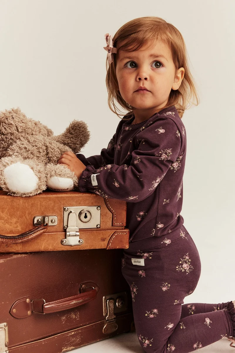 Baby burgundy floral body