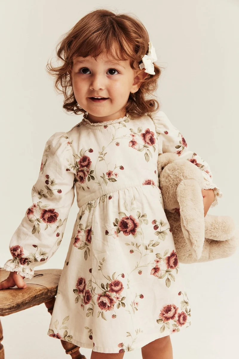 Baby white rose dress
