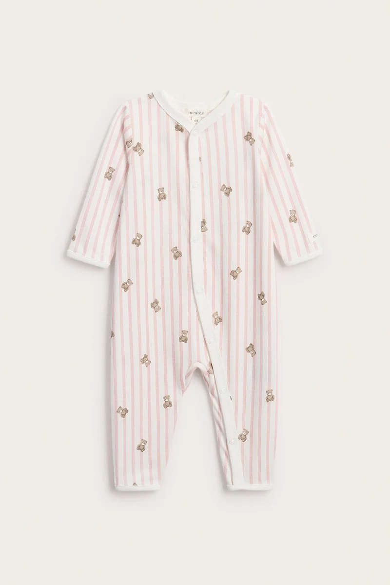 Baby white pyjamas with teddy bears
