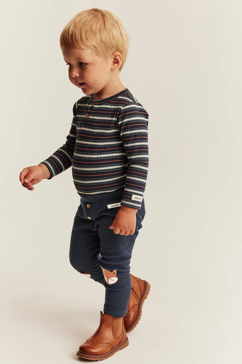 Baby blue leggings with fox motif