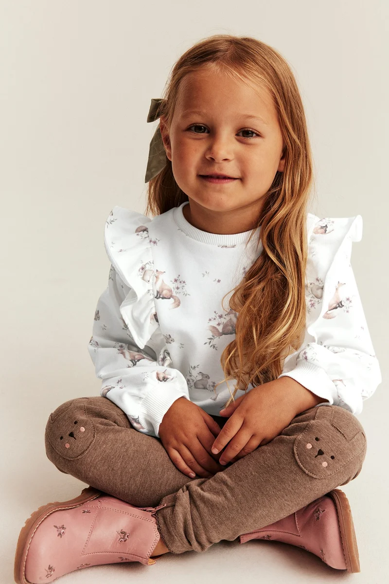 Baby & Kids patterned sweatshirt with frills