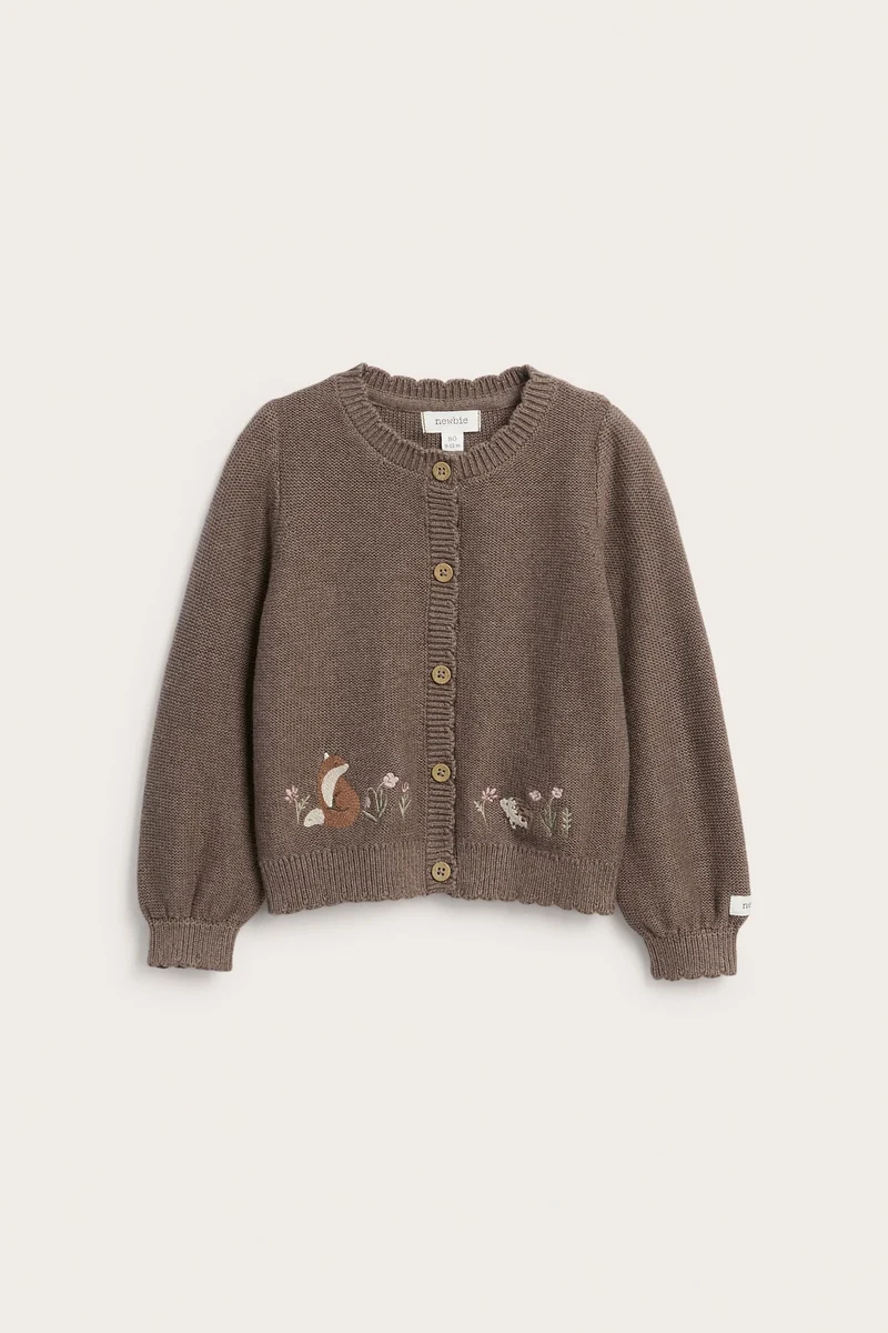 Baby brown knitted cardigan