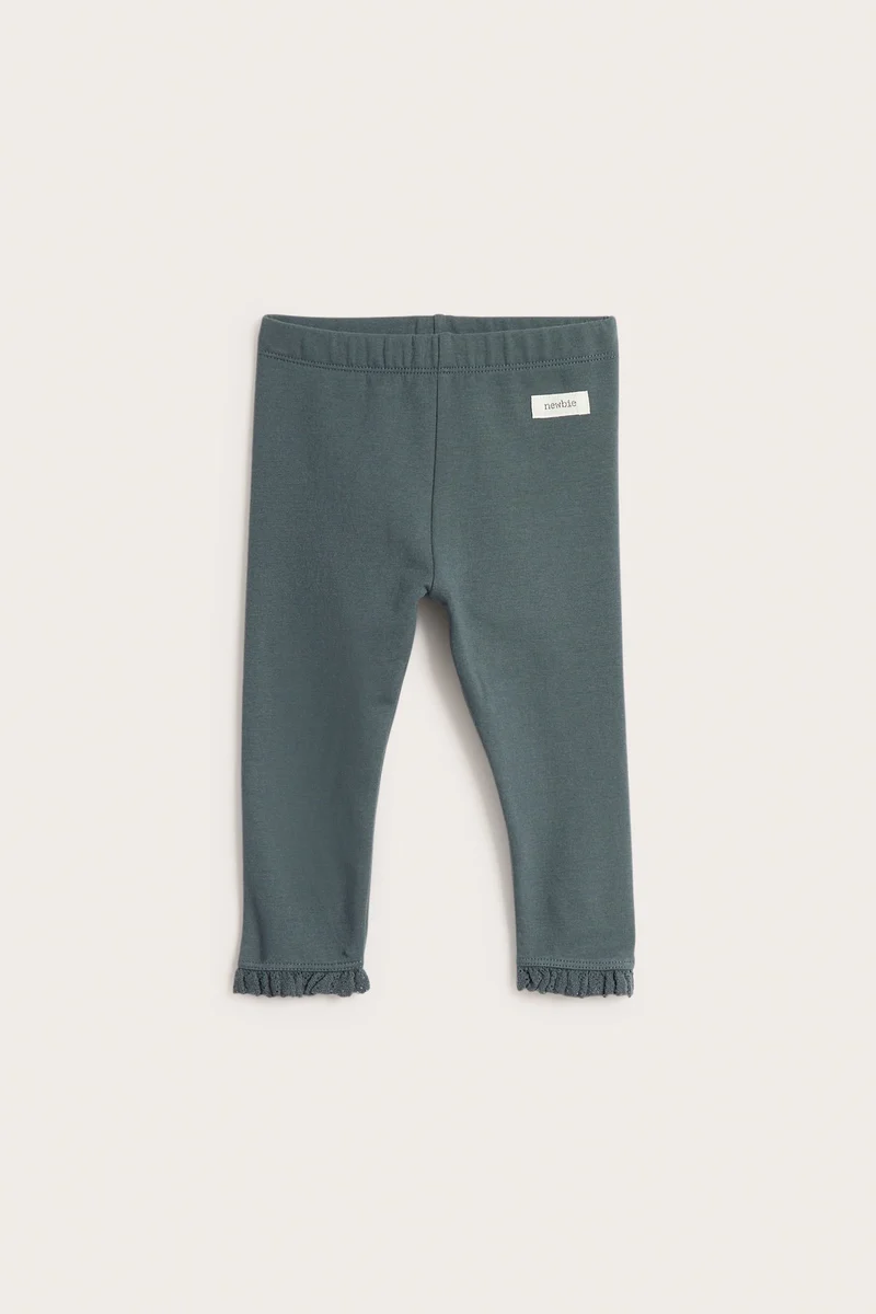 Baby green leggings with brushed inside