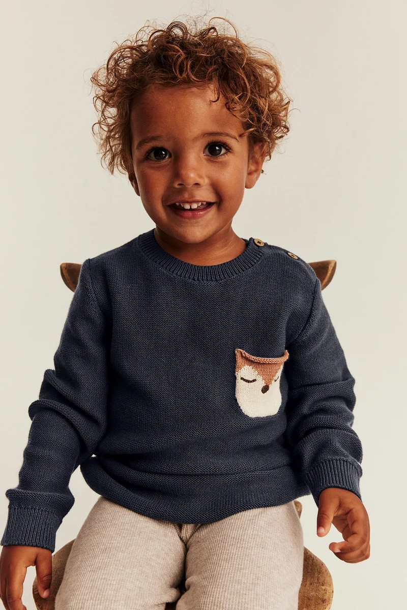Baby & Kids blue knitted jumper