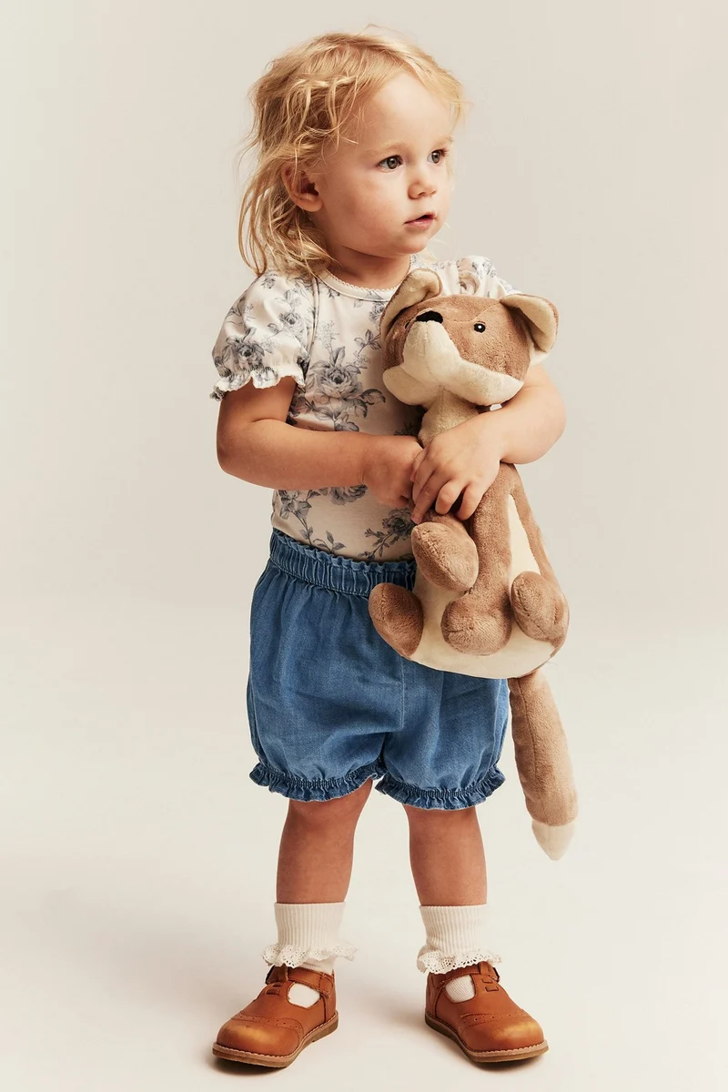 Baby woven denim shorts