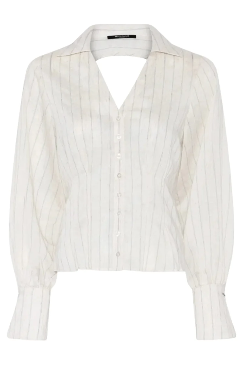 Bruuns Bazaar - Coccobbviona Shirt BBW5012 - Snow White With Black Stripe