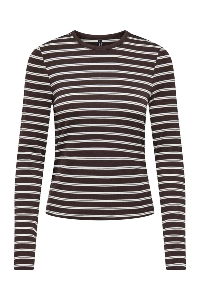 Only - Onlnina L/S Top - 5120993 Coffee Bean Cloud Dancer