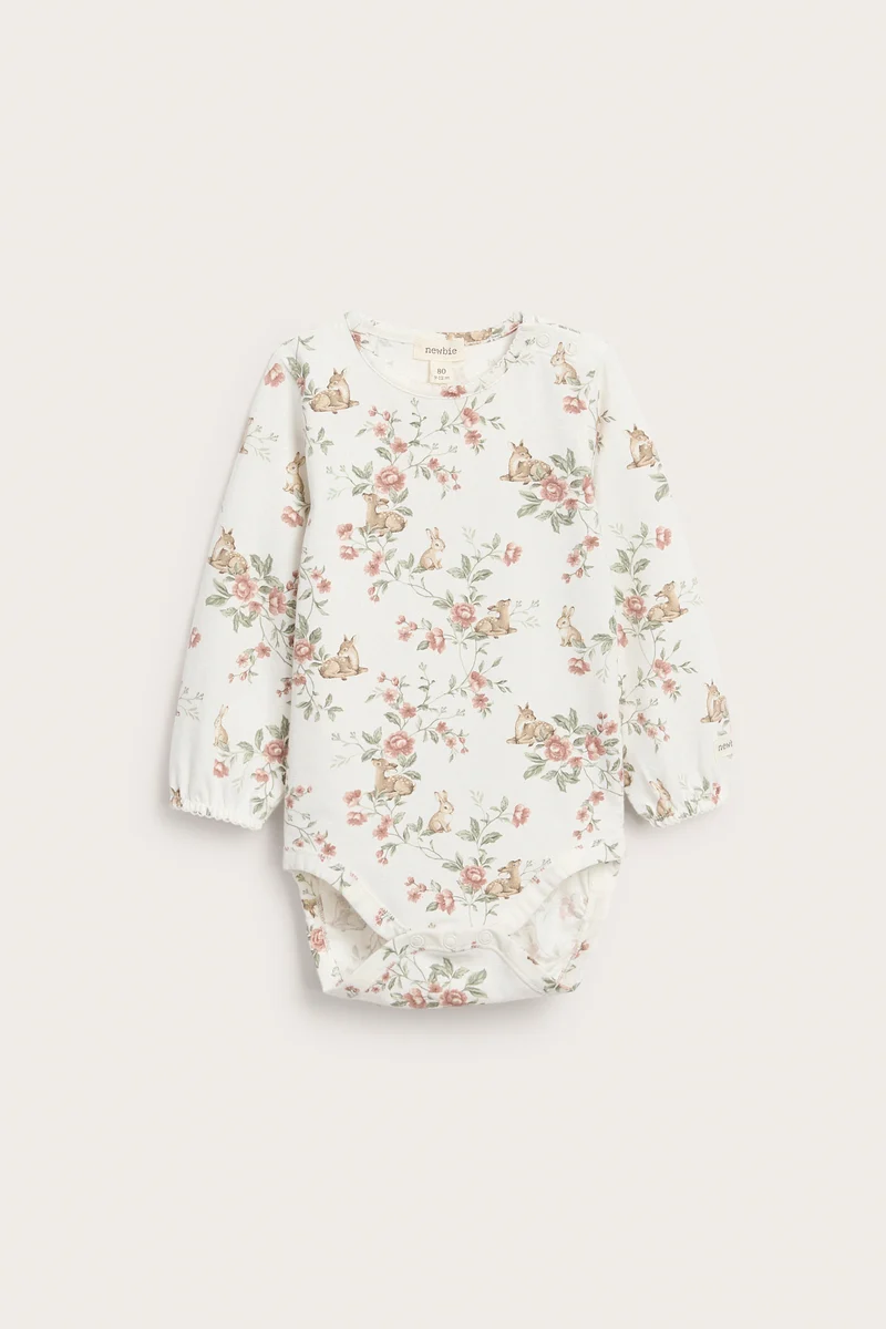 Baby floral long sleeve bodysuit
