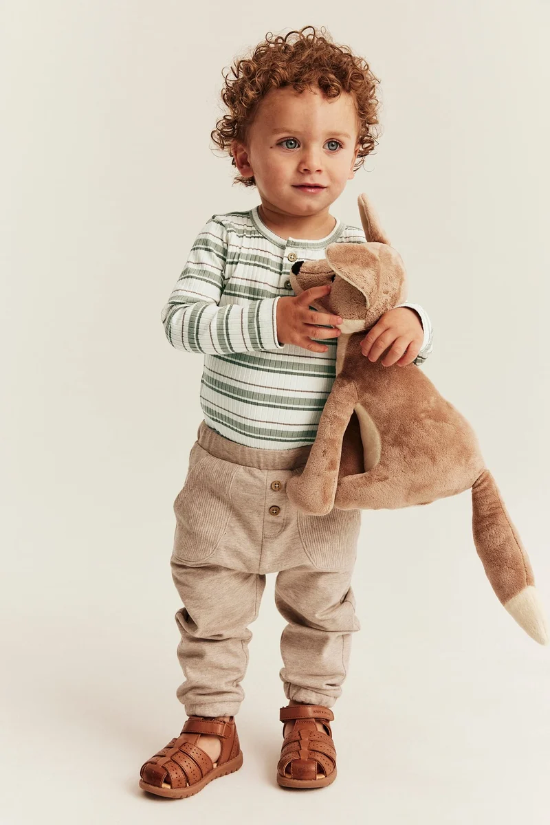 Baby striped long-sleeved bodysuit