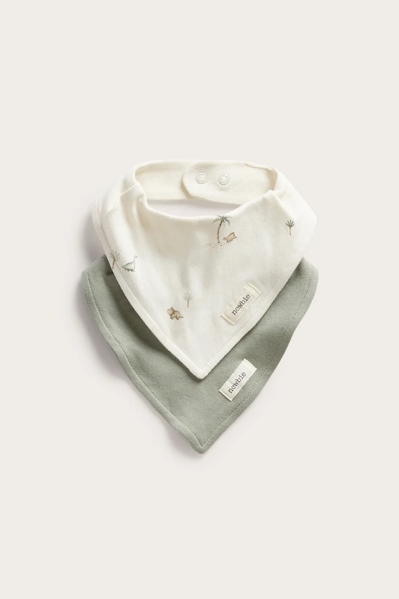 Baby dinosaur bibs (2-pack)