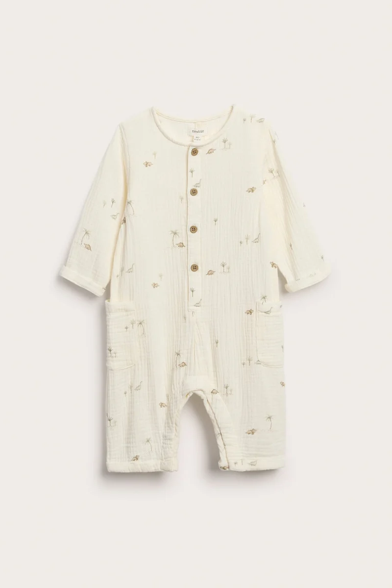 Baby woven muslin jumpsuit