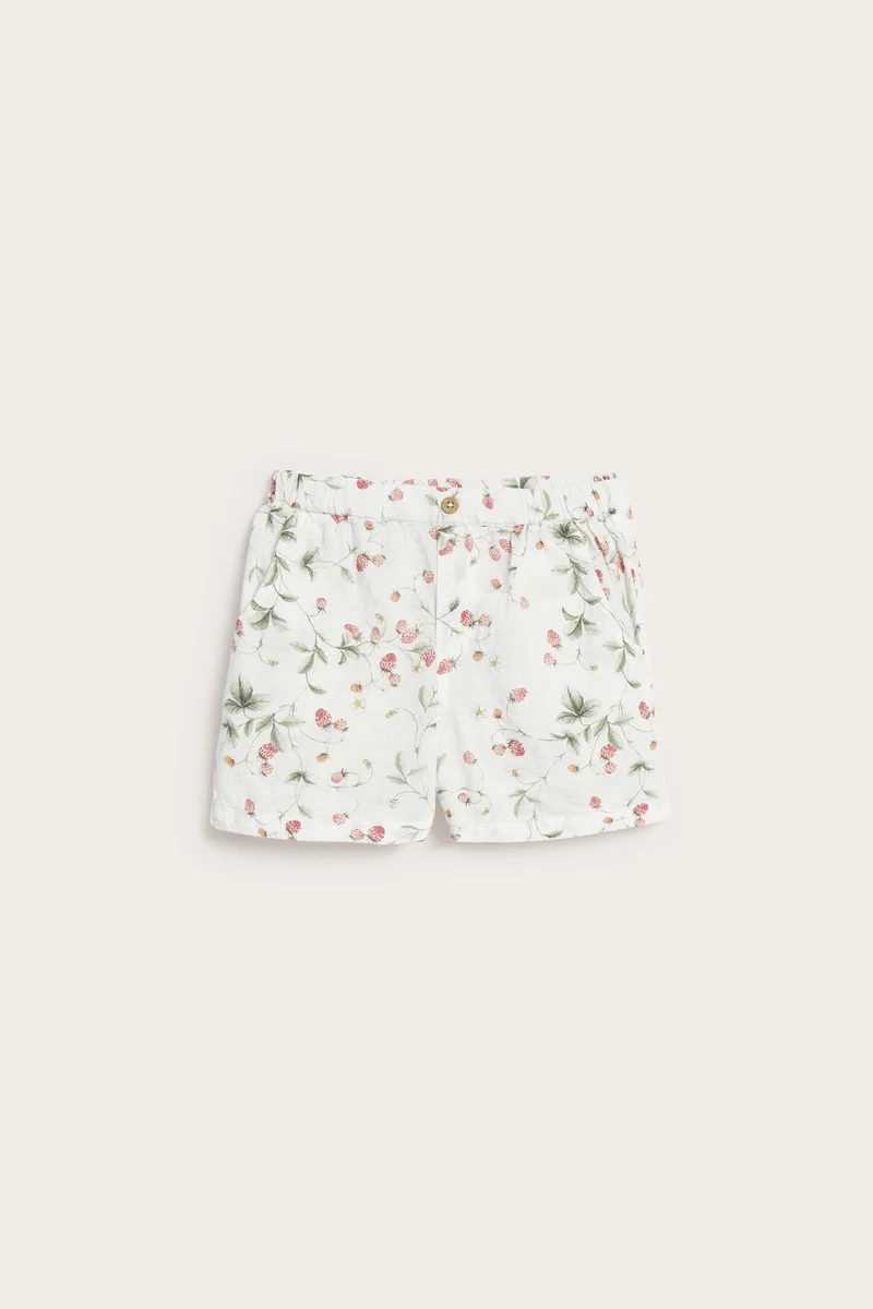 Kids wild strawberry woven shorts