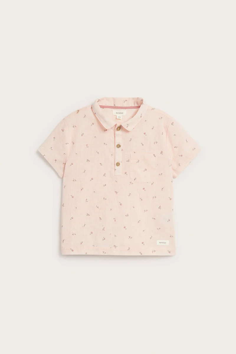 Kids short sleeve floral shirt