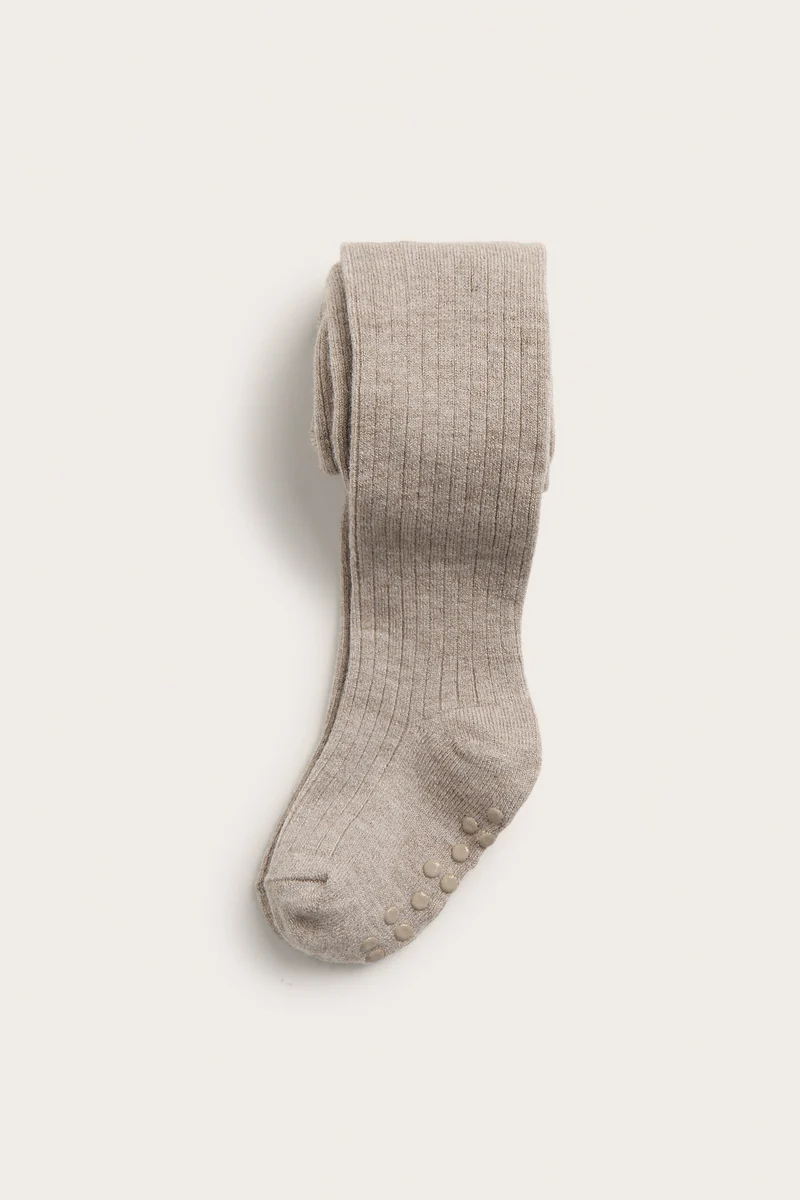 Baby beige wool blend tights