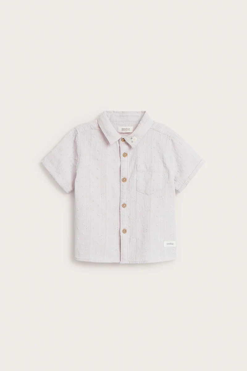 Baby & kids' purple short-sleeved shirt