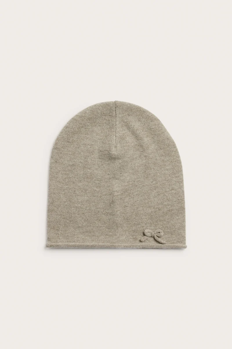 Women's beige wool and cashmere blend hat