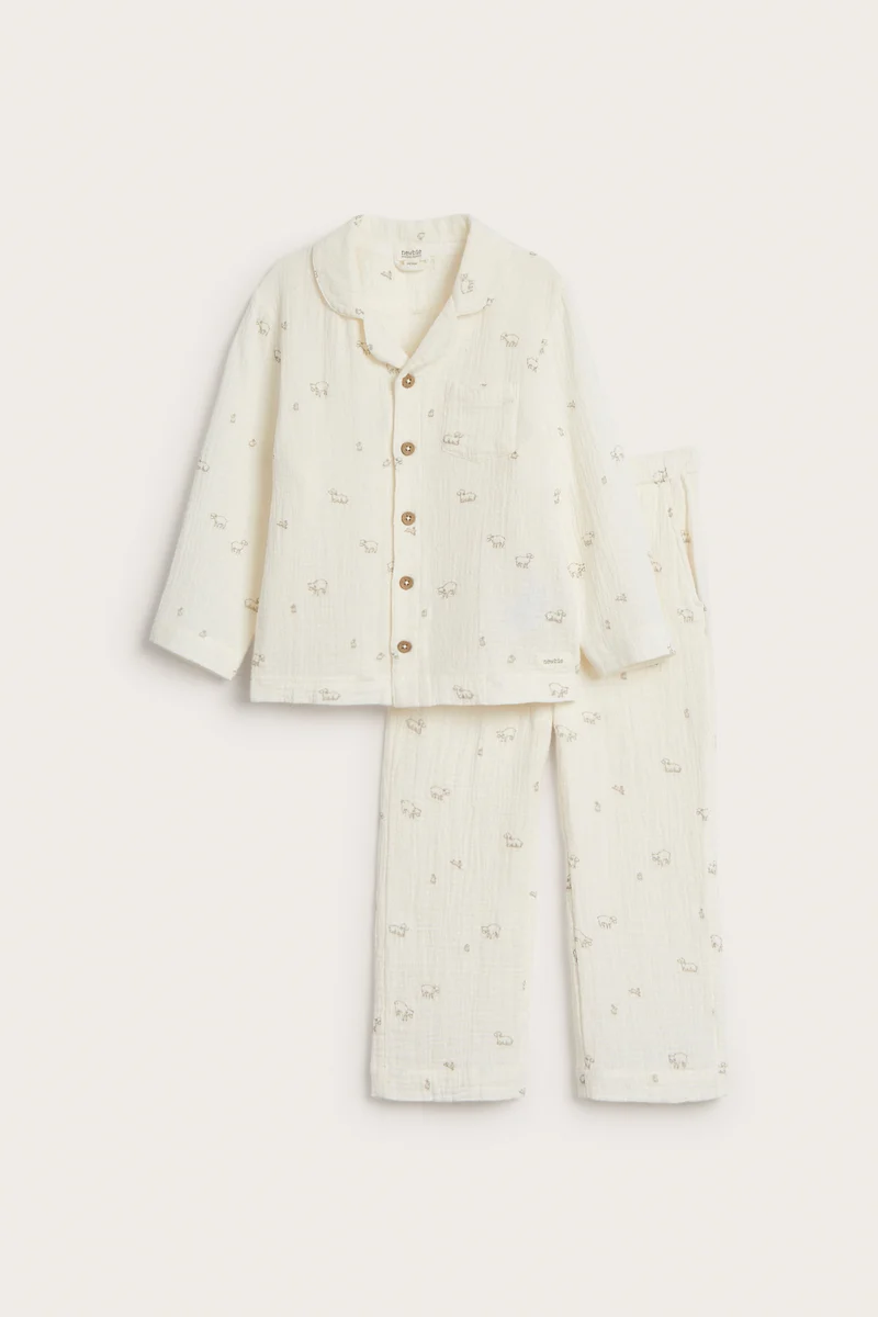 Baby & kids' white lamb pyjamas