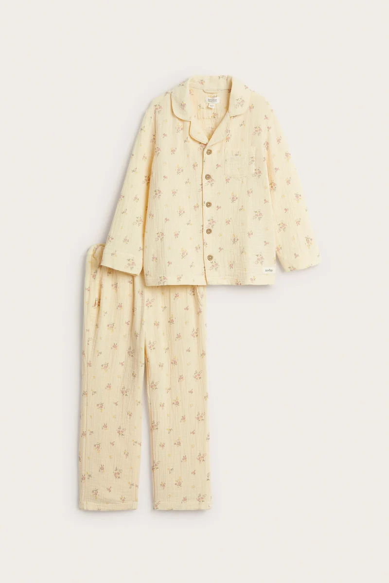 Baby & kids' yellow floral pyjamas
