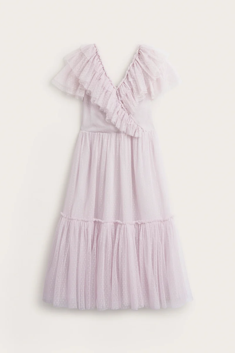 Women's pink mesh dress