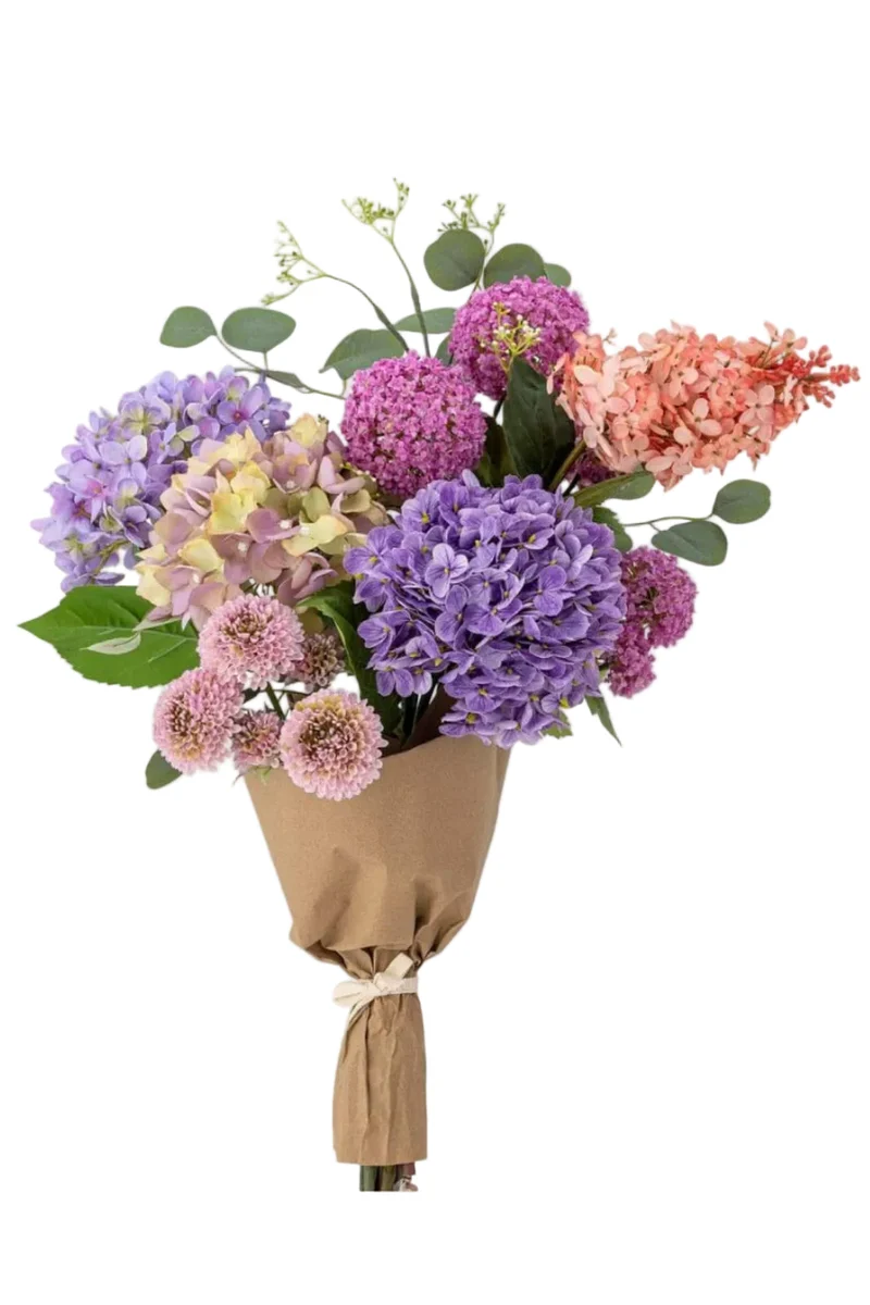 Bloomingville - Edge Buket, Lilla, Kunstige Blomster 82072828 - Purple