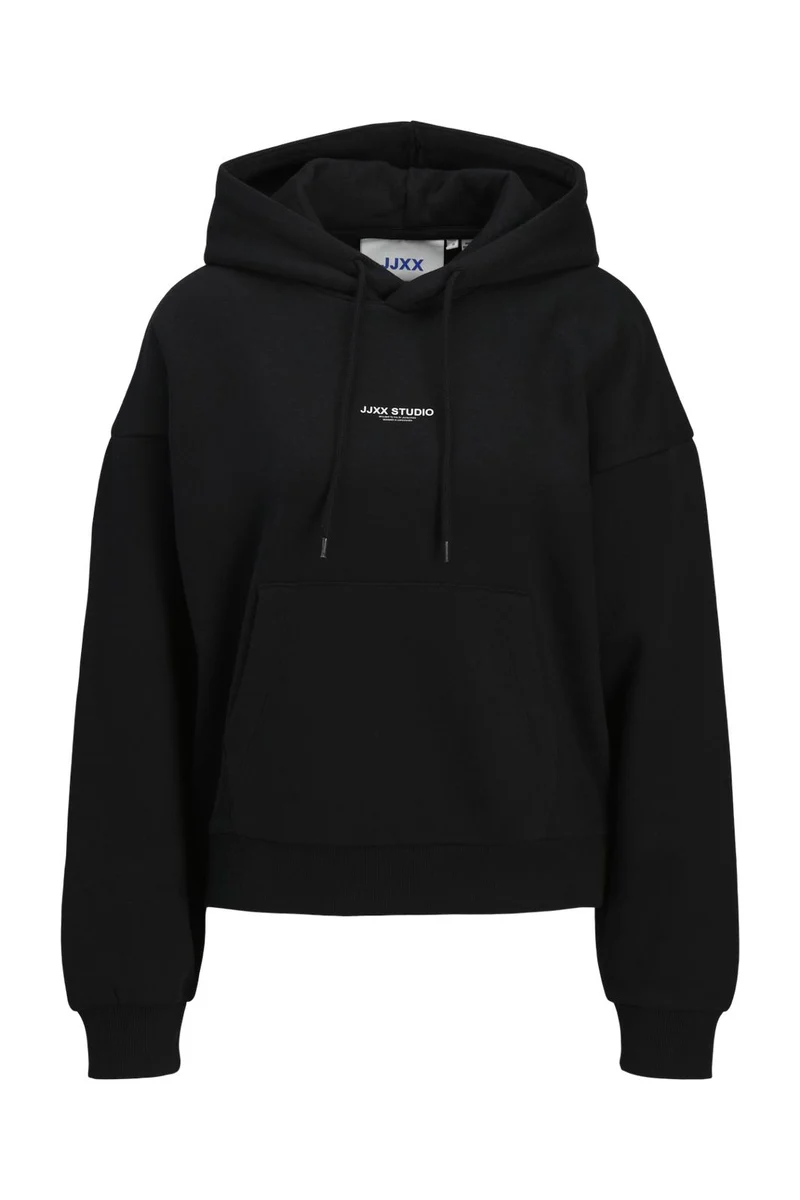 Jjxx - Jxstudio Vesterbro Ls Rlx Hood Swt - 4846035 Black Bright White Jjxx Studio